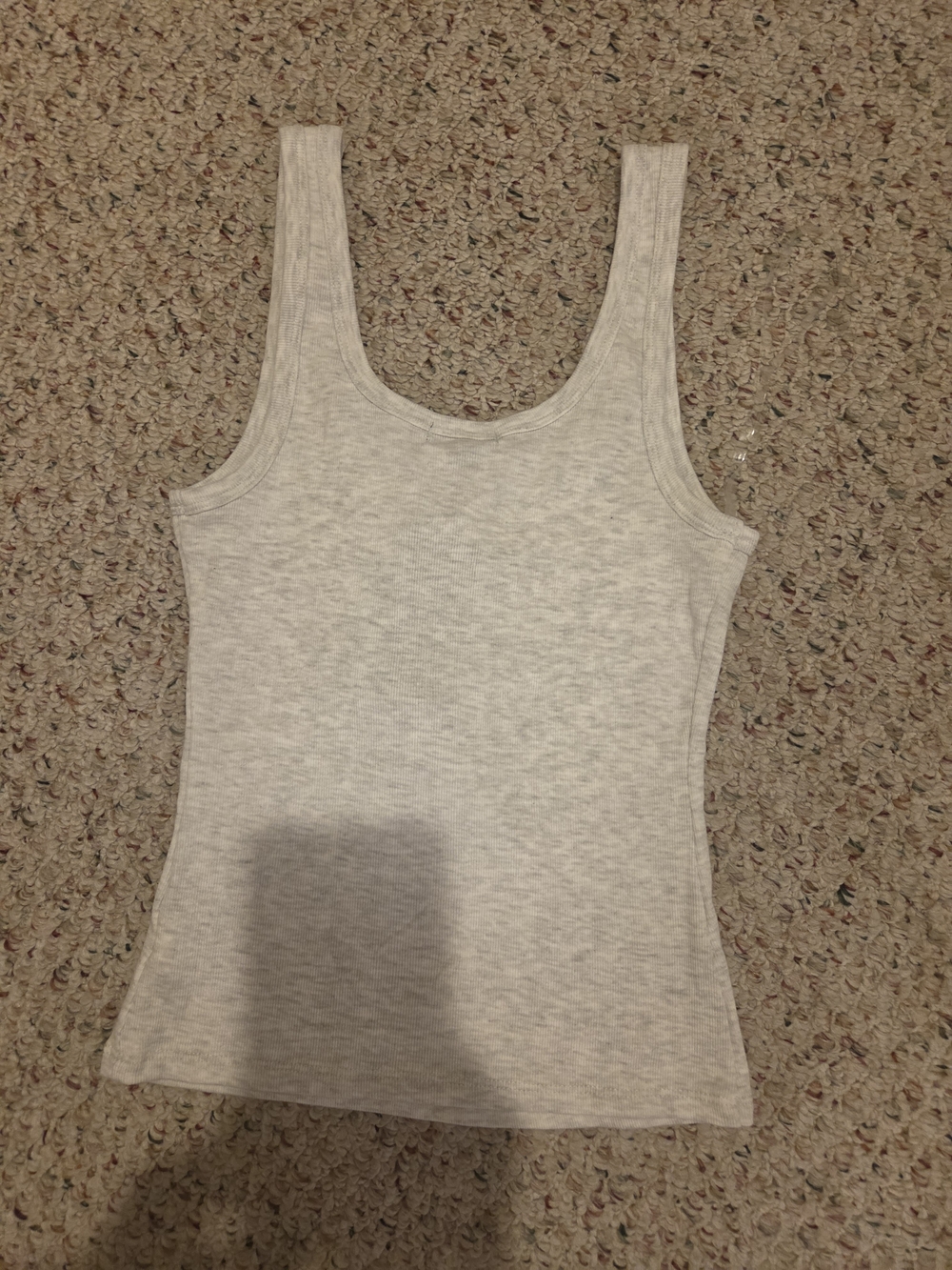 wild fable Cream Ribbed Shell-Embroidered Tank - Picture 3 of 5